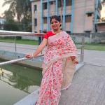 Half silk screen print sharee